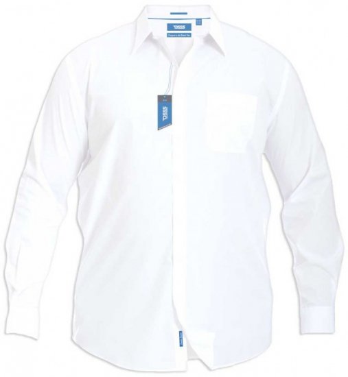D555 Aiden Easy Iron-Shirt White - Camisas - Camisas 2XL-10XL