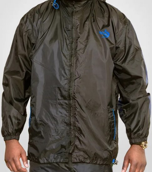D555 Zac "Packaway" Rain Jacket Black - Ropa deportiva - Ropa Deportiva 2XL-10XL