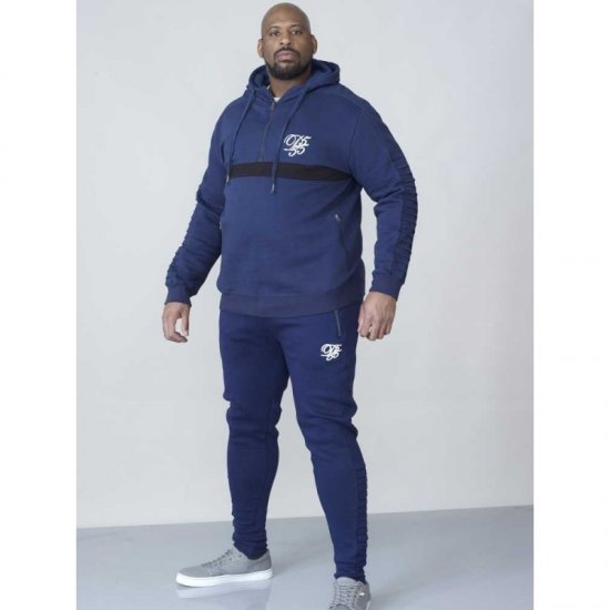 D555 Sergio Half Zip Hoodie Navy - Sudaderas - Sudaderas 2XL-12XL