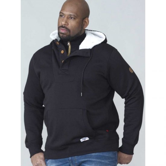 D555 Lorenzo Half zip Hoodie Black - Sudaderas - Sudaderas 2XL-12XL