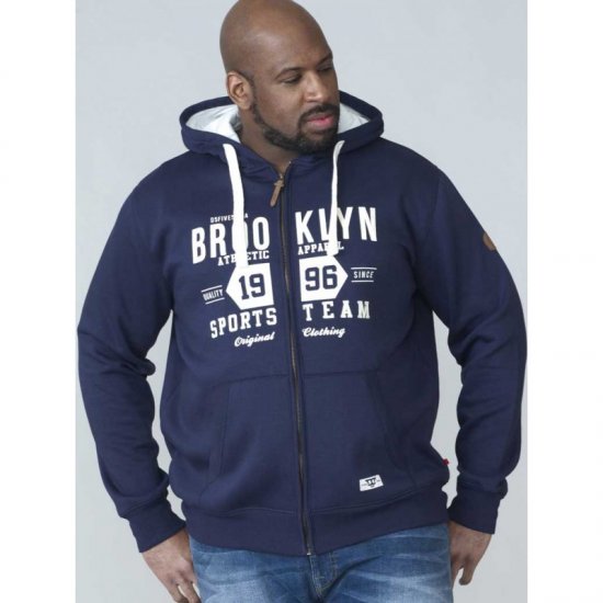 D555 Thurston Full Zip Hoodie Navy - Sudaderas - Sudaderas 2XL-12XL