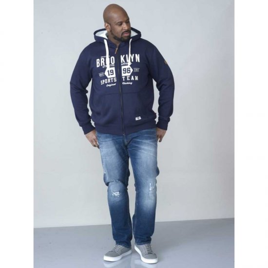 D555 Thurston Full Zip Hoodie Navy - Sudaderas - Sudaderas 2XL-12XL