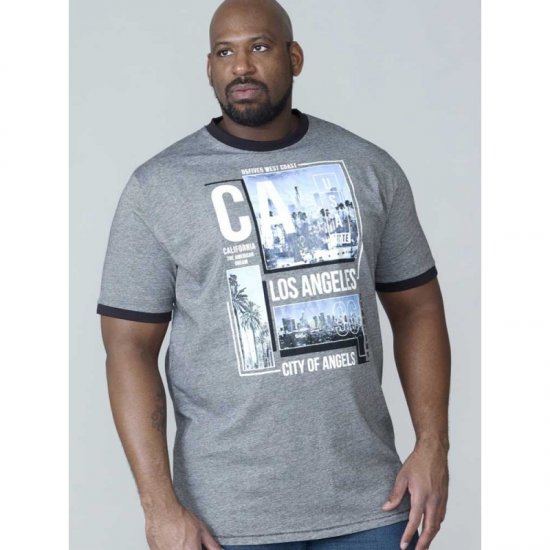 D555 Howie Fine Stripe T-shirt Grey - Camisetas - Camisetas - 2XL-14XL