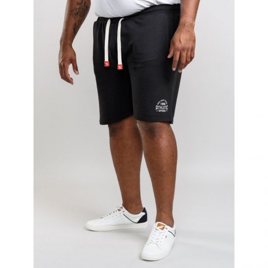 D555 Harvey Fleece Shorts Black - Pantalones y cortos de chándal - Pantalones y Pantalones cortos de chándal - 2XL-12XL