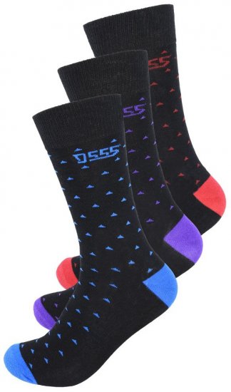 D555 Bolt Cotton Rich Luxury Socks 3-Pack - Ropa interior - Ropa interior 2XL-8XL