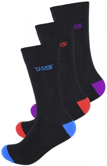 D555 Phoenix Cotton Rich Luxury Socks 3-Pack - Ropa interior - Ropa interior 2XL-8XL