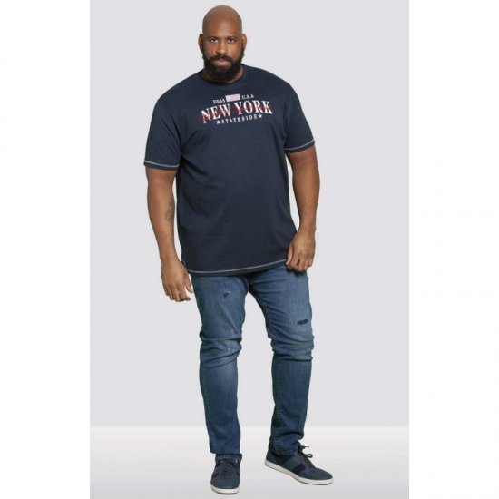 D555 Thornton Embroidery T-shirt Navy - Camisetas - Camisetas - 2XL-14XL