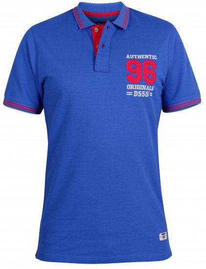 D555 Bartley Pique Polo Shirt Blue - Polos - Polos 2XL-8XL