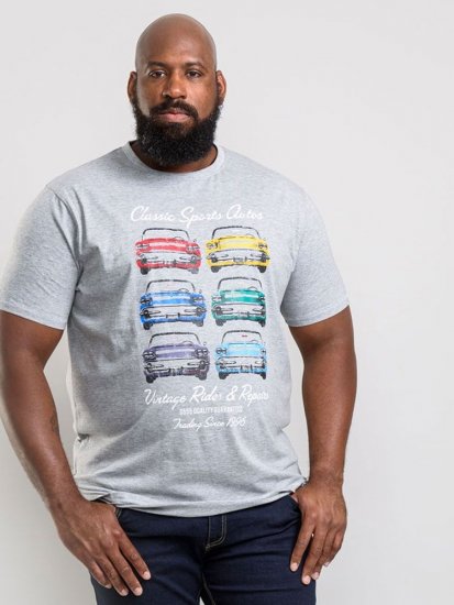 D555 Jenson T-shirt Grey - Camisetas - Camisetas - 2XL-14XL