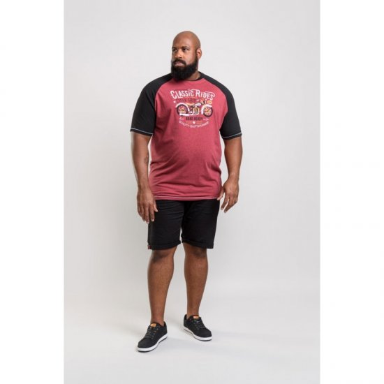 D555 Evans T-shirt Burgundy - Camisetas - Camisetas - 2XL-14XL