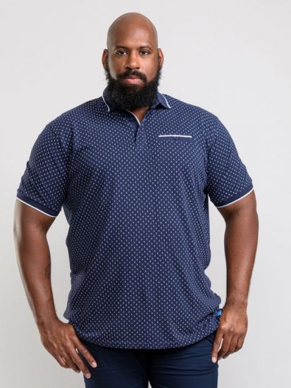 D555 Rogers Printed Polo Navy - Polos - Polos 2XL-8XL