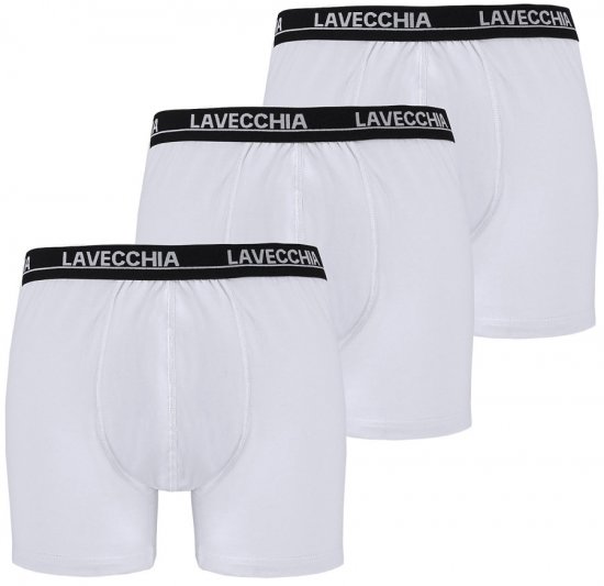 Lavecchia 1020 Boxershorts 3-pack White - Ropa interior - Ropa interior 2XL-8XL