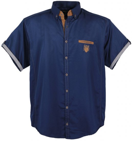 Lavecchia 1128 Short sleeve Shirt Navy - Camisas - Camisas 2XL-10XL