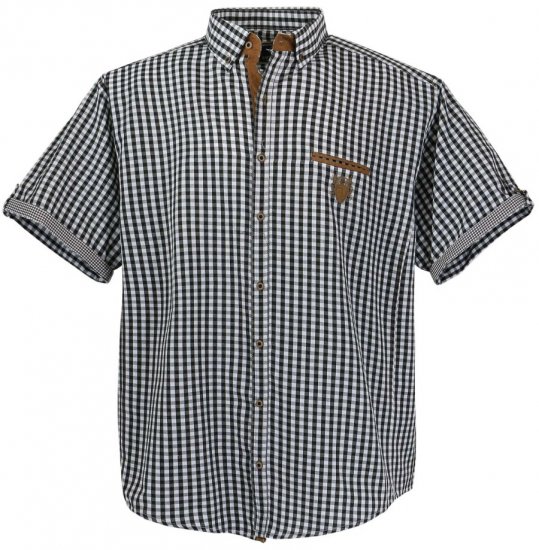 Lavecchia 1129 Short sleeve Shirt Black - Camisas - Camisas 2XL-10XL