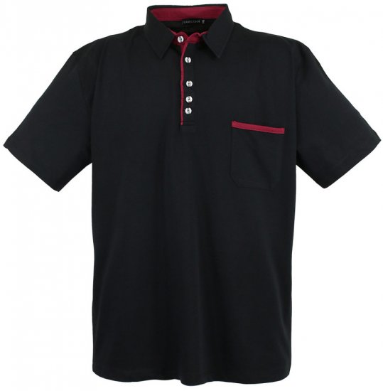 Lavecchia 1701 Jersey Poloshirt Black - Polos - Polos 2XL-8XL
