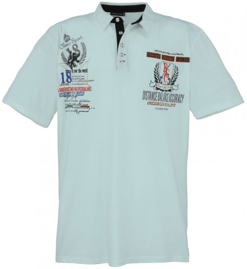 Lavecchia 2038 Printed Jersey Poloshirt Mint - Polos - Polos 2XL-8XL