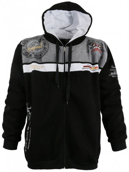 Lavecchia 2022 Printed Zipper Hoodie Black - Sudaderas - Sudaderas 2XL-12XL