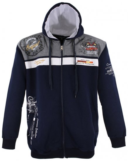 Lavecchia 2022 Printed Zipper Hoodie Navy - Sudaderas - Sudaderas 2XL-12XL