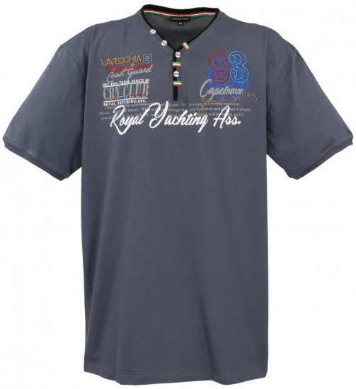 Lavecchia 608 Printed T-shirt Charcoal - Camisetas - Camisetas - 2XL-14XL