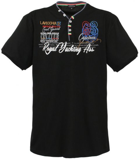 Lavecchia 608 Printed T-shirt Black - Camisetas - Camisetas - 2XL-14XL