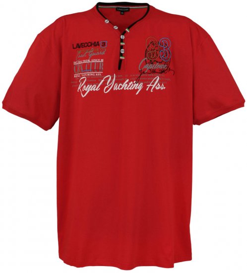 Lavecchia 608 Printed T-shirt Red - Camisetas - Camisetas - 2XL-14XL