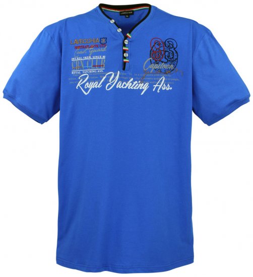 Lavecchia 608 Printed T-shirt Royal Blue - Camisetas - Camisetas - 2XL-14XL