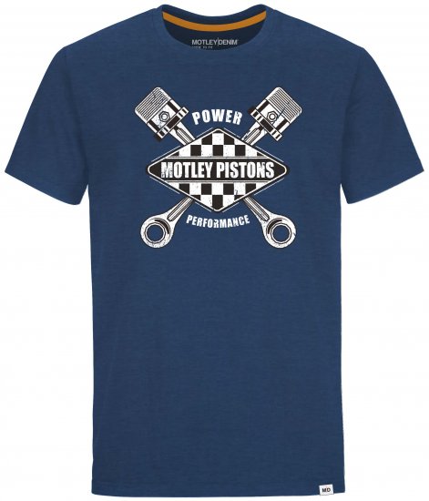 Motley Denim Leyton T-shirt Dark Indigo - Camisetas - Camisetas - 2XL-14XL