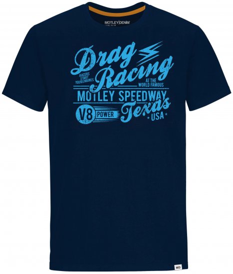 Motley Denim Lincoln T-shirt Navy - Camisetas - Camisetas - 2XL-14XL