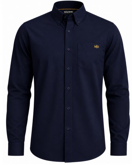 Motley Denim Lisbon Long Sleeve Shirt Navy - Camisas - Camisas 2XL-10XL