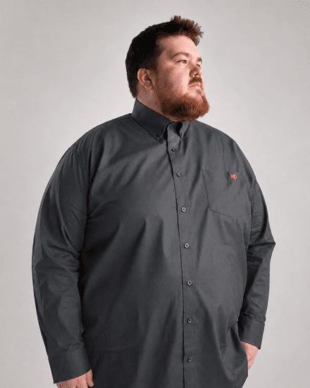 Motley Denim Lisbon Long Sleeve Shirt Charcoal - Camisas - Camisas 2XL-10XL