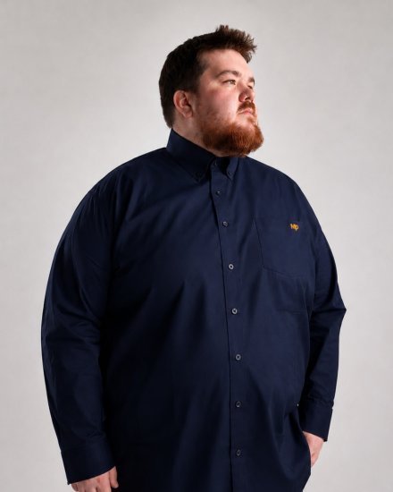 Motley Denim Lisbon Long Sleeve Shirt Navy - Camisas - Camisas 2XL-10XL