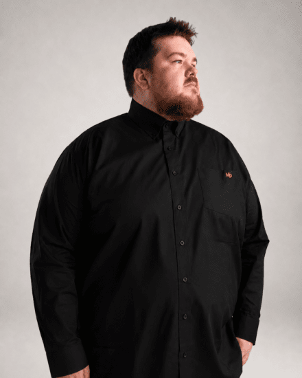 Motley Denim Lisbon Long Sleeve Shirt Black - Camisas - Camisas 2XL-10XL