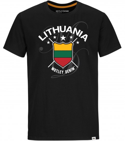 Motley Denim Lithuania T-shirt Black - Camisetas - Camisetas - 2XL-14XL
