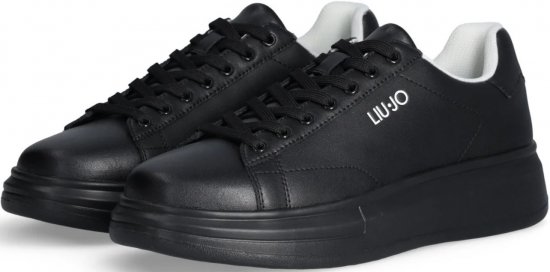 Liu Jo Big 01 Leather Sneakers Black/Black - Calzado de hombre 40-52 - Zapatillas de hombre tallas 40-52