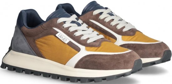 Liu Jo Running 02 Sneakers Brown/Blue/Tan - Calzado de hombre 40-52 - Zapatillas de hombre tallas 40-52