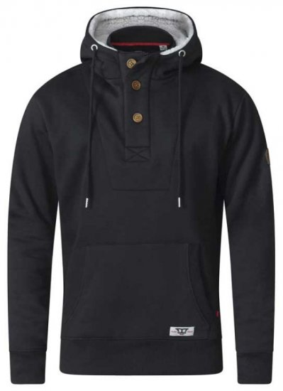 D555 Lorenzo Half zip Hoodie Black - Sudaderas - Sudaderas 2XL-12XL