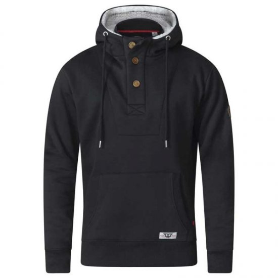 D555 Lorenzo Half zip Hoodie Black - Sudaderas - Sudaderas 2XL-12XL