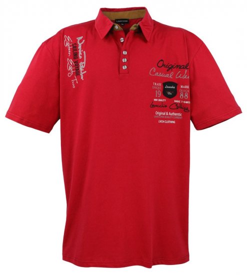 Lavecchia 610 Camiseta con cuello Rojo - Polos - Polos 2XL-8XL