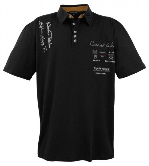 Lavecchia 610 Camiseta con cuello Negro - Polos - Polos 2XL-8XL