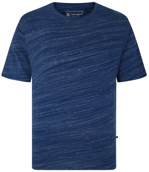 Kam Jeans 5738 Injected Marl Crew Neck T-Shirt Dark Blue - Camisetas - Camisetas - 2XL-14XL