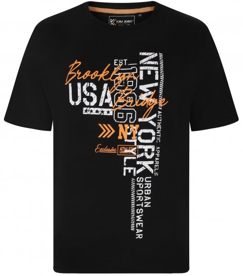 Kam Jeans 5736 NY Print T-Shirts 2-Pack - Camisetas - Camisetas - 2XL-14XL