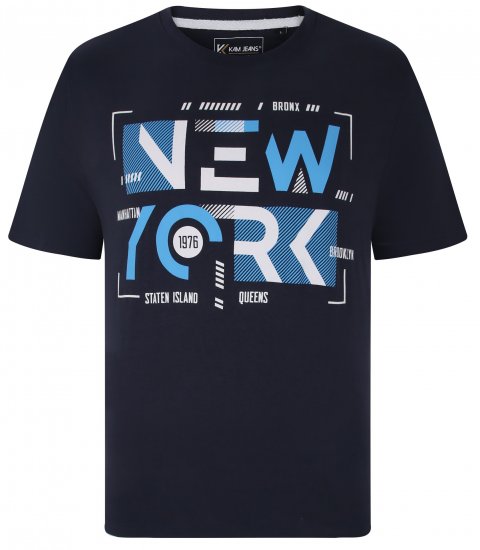 Kam Jeans 5736 NY Print T-Shirts 2-Pack - Camisetas - Camisetas - 2XL-14XL
