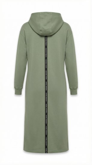 Nora Mikken MARI Maxi Hoodie Dress Green - Sudaderas - 