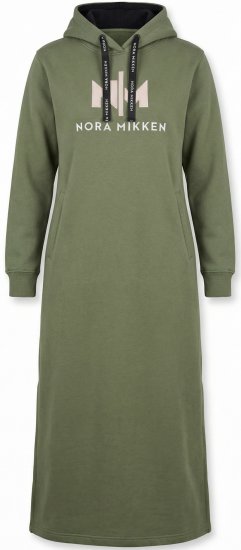 Nora Mikken MARI Maxi Hoodie Dress Green - Sudaderas - 
