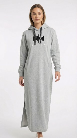 Nora Mikken MARI Maxi Hoodie Dress Grey - Sudaderas - 