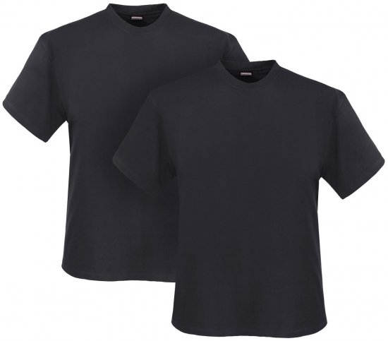 Adamo Marlon Comfort fit 2-pack T-shirt Charcoal - Camisetas - Camisetas - 2XL-14XL