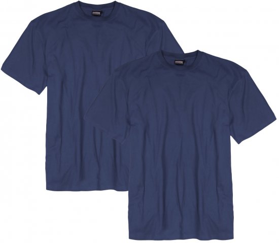Adamo Marlon Comfort fit 2-pack T-shirt Denim Blue - Camisetas - Camisetas - 2XL-14XL