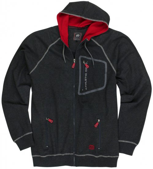 Adamo Michael Hoodie with Zipper Charcoal - Sudaderas - Sudaderas 2XL-12XL