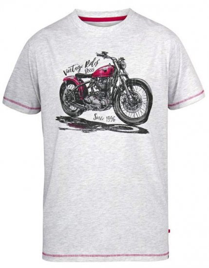 D555 Miles Vintage Rides Motorbike Crew Neck Printed T-Shirt - Camisetas - Camisetas - 2XL-14XL
