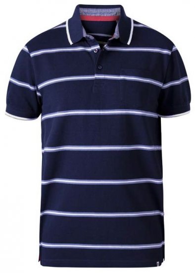 D555 Montego Twin Stripe Pique Polo - Polos - Polos 2XL-8XL
